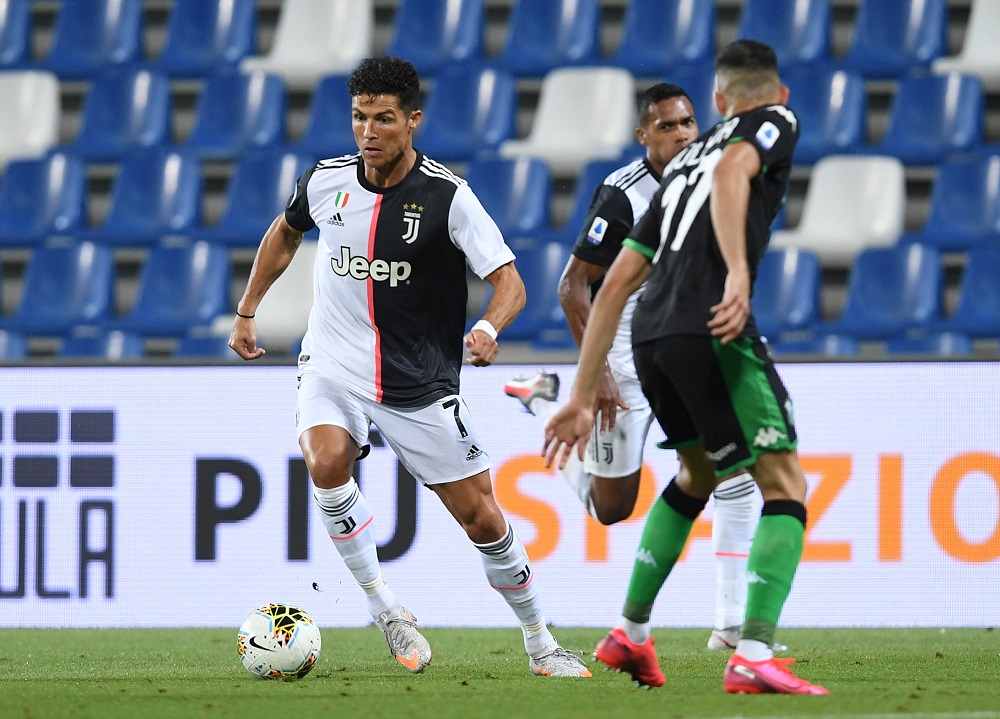 Juventus' Cristiano Ronaldo in action against Sassuolo at Citta del Tricolore, Reggio Emilia, Italy July 16, 2020. u00e2u20acu2022 Reuters pic