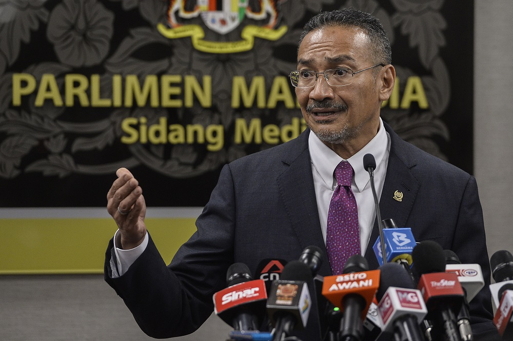 Foreign Affairs Minister Datuk Seri Hishammuddin Hussein speaks during a press conference at Parliament in Kuala Lumpur July 15, 2020. u00e2u20acu2022 Picture by Miera Zulyana 