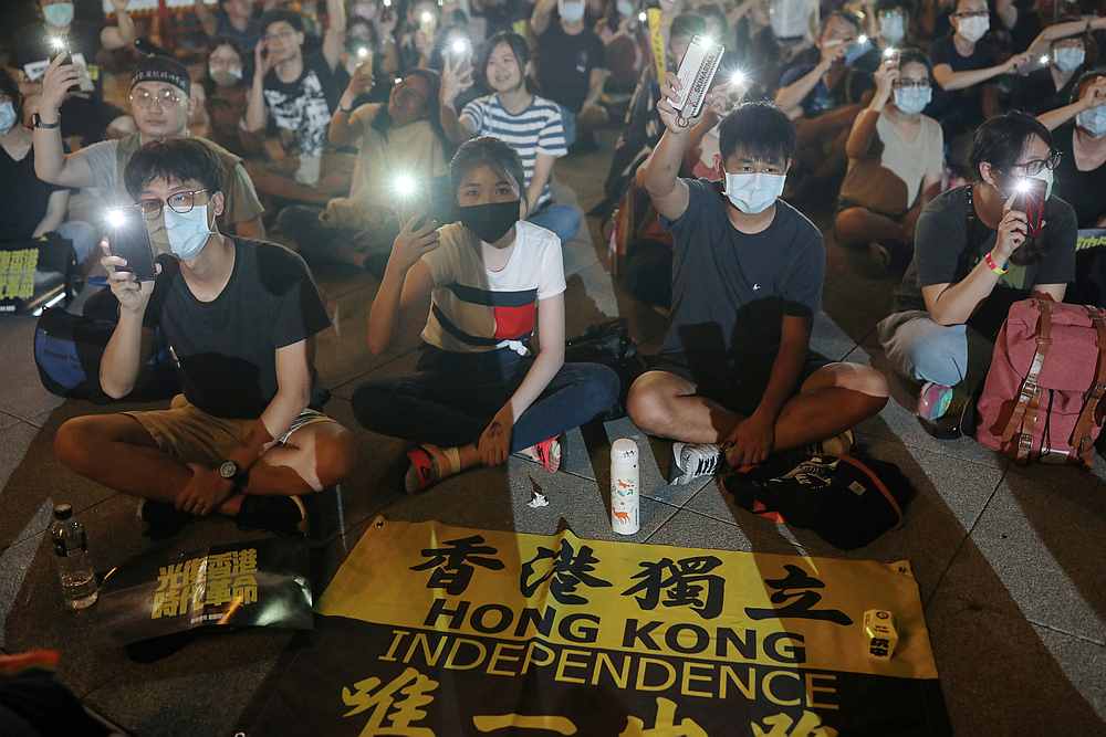 Supporters of Hong Kong anti-government movement gather at Liberty Square, to mark the one-year anniversary of the start of the protests in Hong Kong, in Taipei, Taiwan June 13, 2020. u00e2u20acu201d Reuters pic