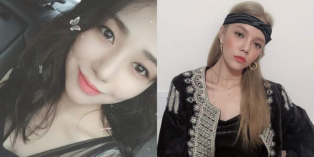 Mina (left) sent shockwaves through the K-pop industry after revealing that her former groupmate Jimin had bullied her for over a decade. —  Picture from Instagram/kvwowv and Instagram/jiminbaby_18