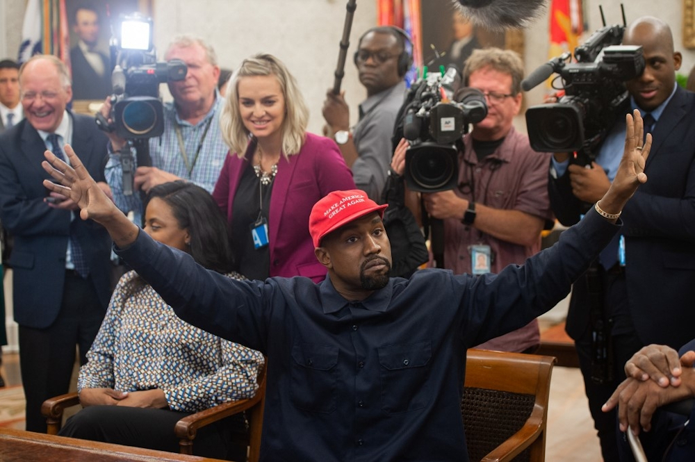 Rapper Kanye West speaks during his meeting with US President Donald Trump in the Oval Office of the White House in Washington, DC, October 11, 2018. u00e2u20acu201d AFP pic
