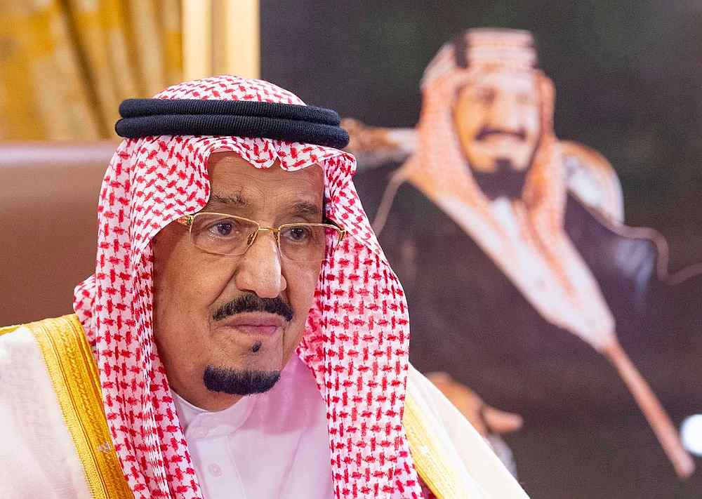Saudi King Salman bin Abdulaziz delivers a televised speech in Riyadh, Saudi Arabia March 19, 2020.  u00e2u20acu201d Saudi Royal Court handout via Reuters