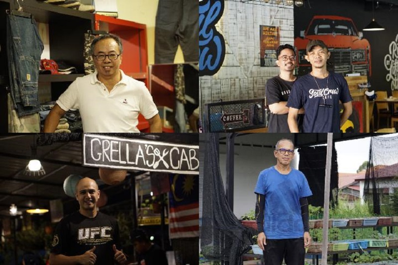 These local business owner had gone digital amidst the Covid-19 Pandemic, (top left) Christopher Teng Gim Boon, (top right) Ainuddin Jaafar and Afzan Ramlan, (bottom left) Mohd Qayyum Ibrahim, (bottom right) Md Ali Abdul Aziz. u00e2u20acu2022 Picture by Arif Zikri 