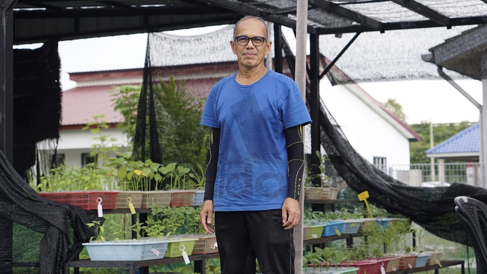 Kebun Ali owner, Md Ali Abdul Aziz has been manning his garden all by himself for a year and a half now. ― Picture by Arif Zikri