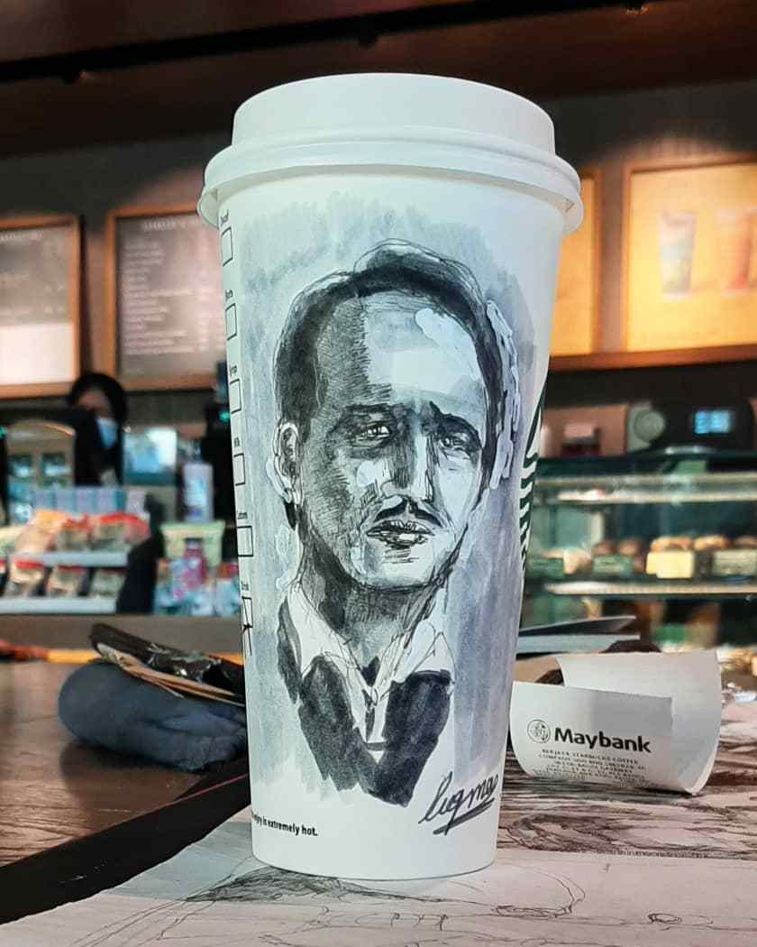 Portrait of Datuk Dr Noor Hisham Abdullah by autistic artist Luqman Hakim. — Picture courtesy of Luqman Hakim