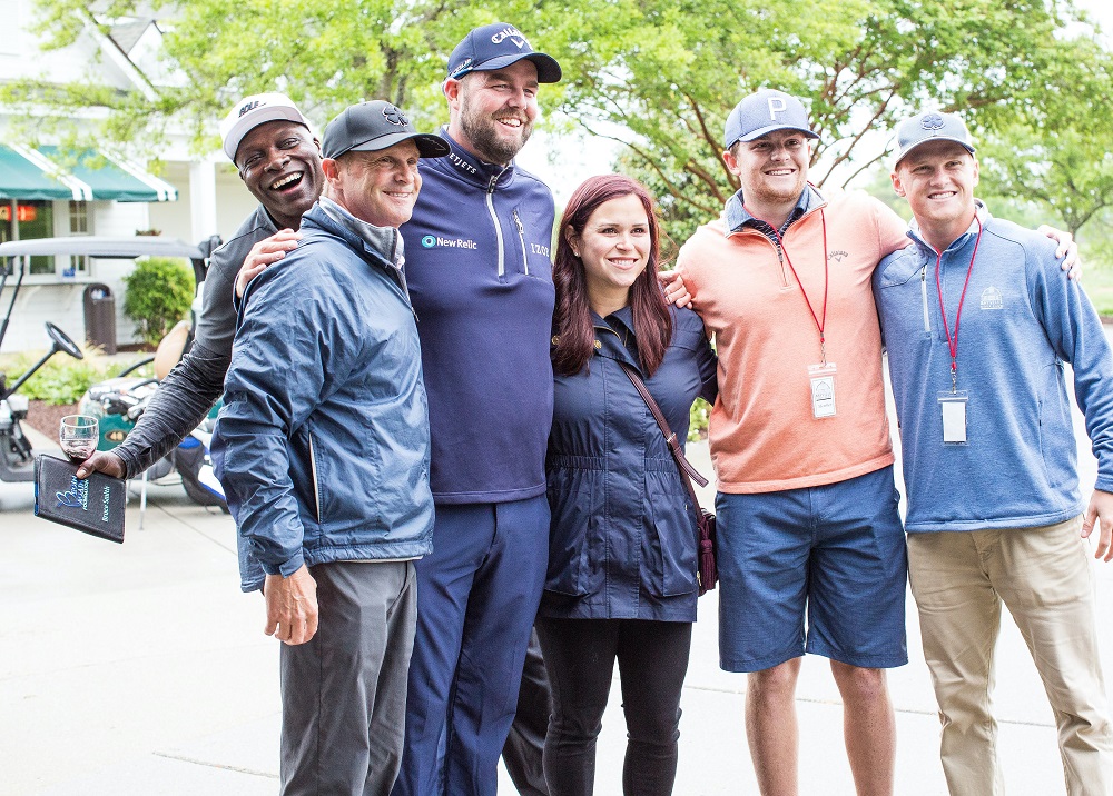 Marc Leishman and Audrey at a Begin Again charity golf event in 2019. ― Picture courtesy of Begin Again Foundation
