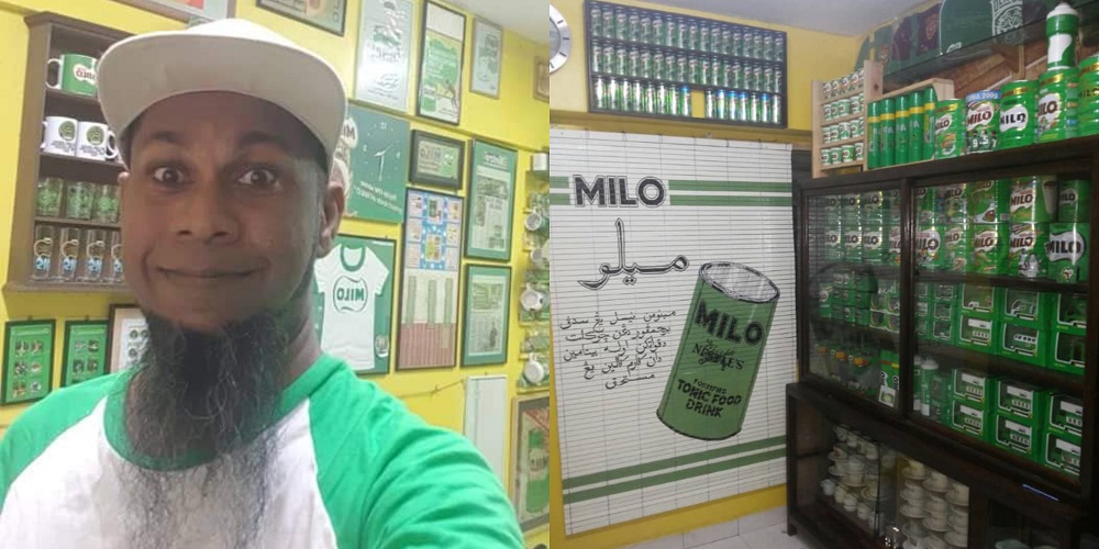 When heu00e2u20acu2122s not working as a lab technician, Yusof spends his spare time chasing down Milo collectables for his gallery. u00e2u20acu201d Picture courtesy of Mohd Yusof Ali