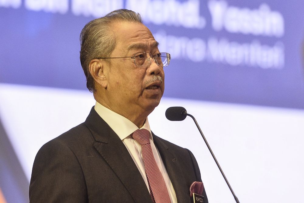 Prime Minister Muhyiddin Yassin delivers his speech during the launch of the Malaysian Population and Housing Census 2020 at the Putrajaya International Convention Centre July 7, 2020. u00e2u20acu201d Picture by Miera Zulyana