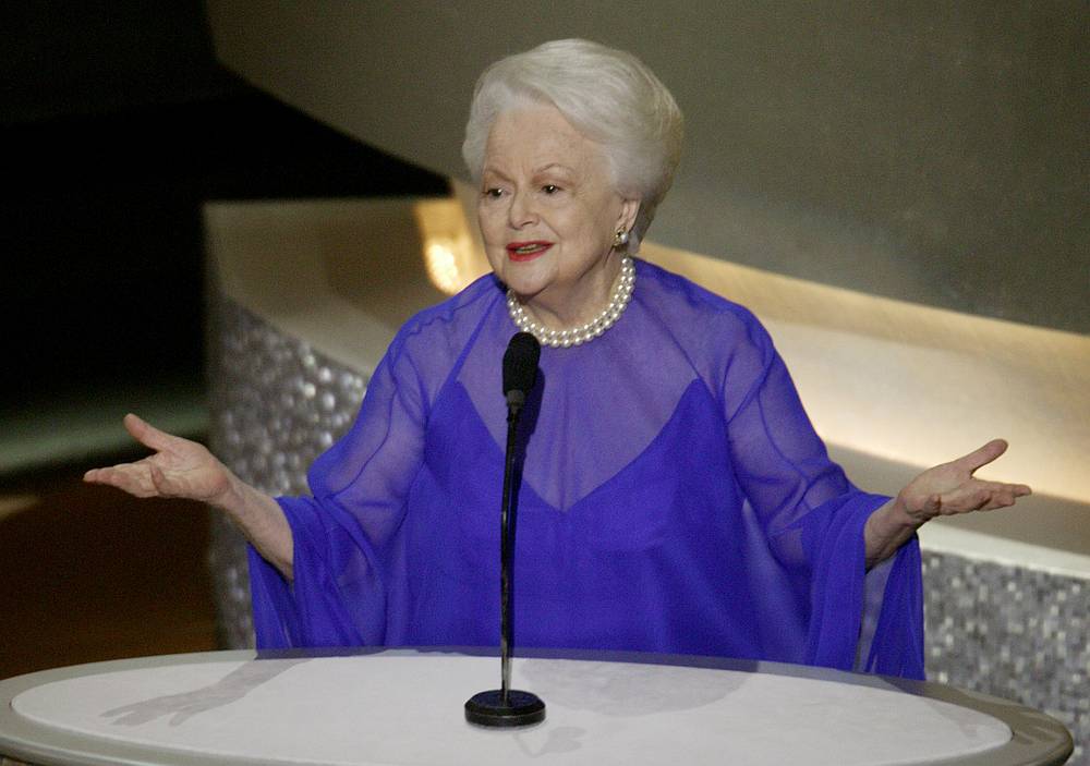 Actress Olivia de Havilland, former Oscar winner, at the 75th Annual Academy Awards at the Kodak Theatre in Hollywood, California March 23, 2003. u00e2u20acu201d Reuters pic