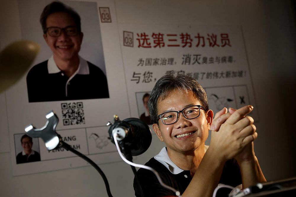 Cheang Peng Wah (pic), the independent candidate contesting the single seat at Pioneer ward, says he has set up an Instagram account and has been on Facebook to reach supporters. u00e2u20acu201d TODAY pic