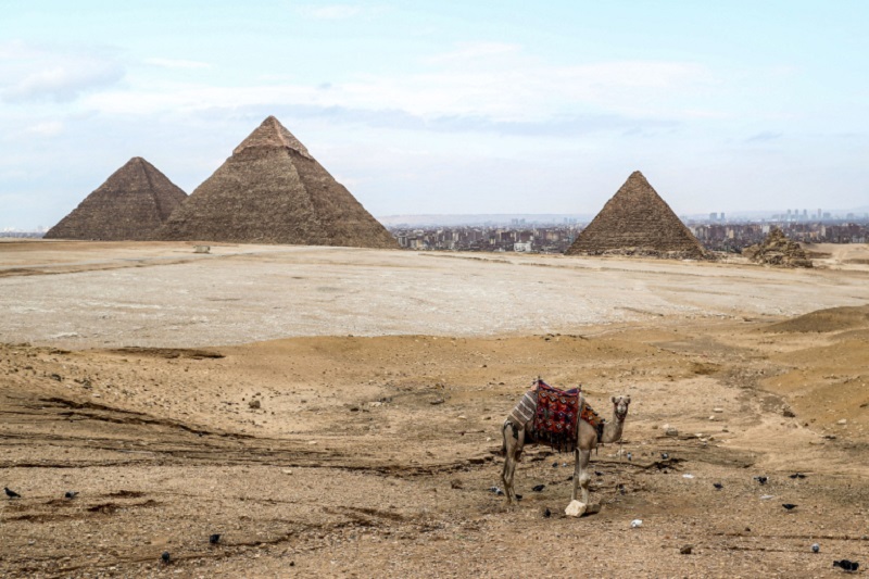  (From left) Great Pyramid of Khufu (Cheops), Pyramid of Khafre (Chephren), and Pyramid of Menkaure (Menkheres) at the Giza pyramids necropolis on the southwestern outskirts of the Egyptian capital. u00e2u20acu2022 AFP pic