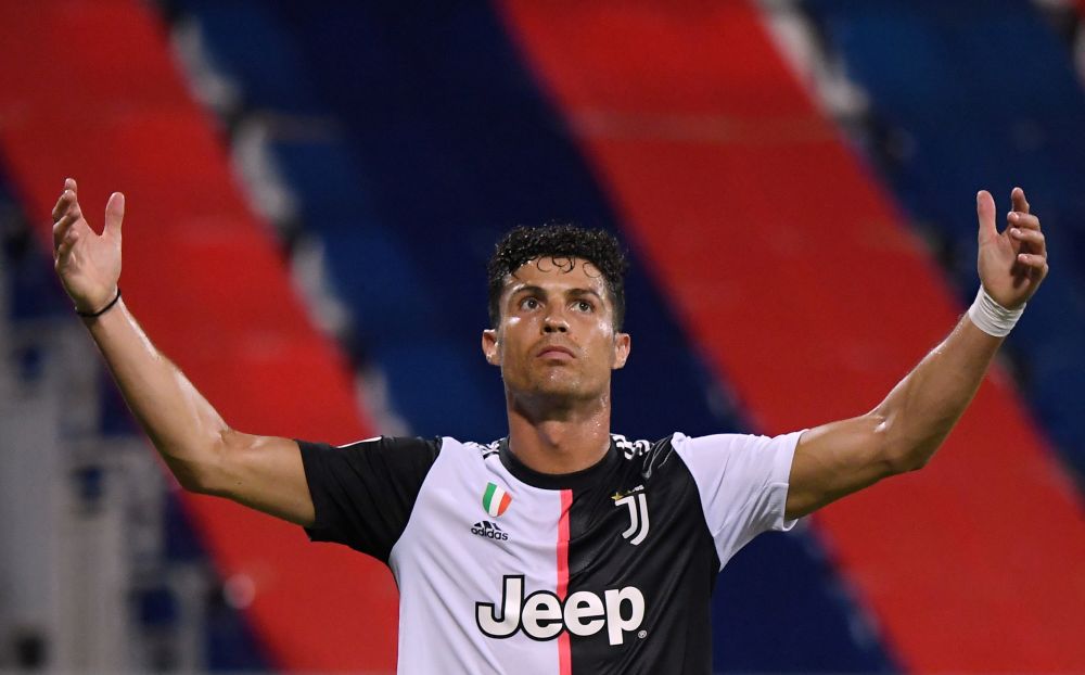 Juventusu00e2u20acu2122 Cristiano Ronaldo reacts during the game against Cagliari at the Sardegna Arena, Cagliari July 29, 2020. u00e2u20acu2022 Reuters pic
