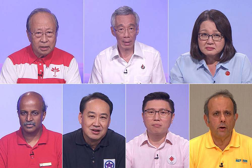 Only political parties fielding at least six candidates in the general election are eligible for airtime. Duration of speech was determined by number of candidates fielded. u00e2u20acu201d Video screengrab via TODAY