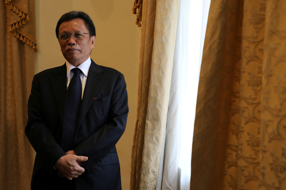 Datuk Seri Mohd Shafie Apdal speaks during a joint interview in Kuala Lumpur, Malaysia July 14, 2020. u00e2u20acu201d Reuters pic 