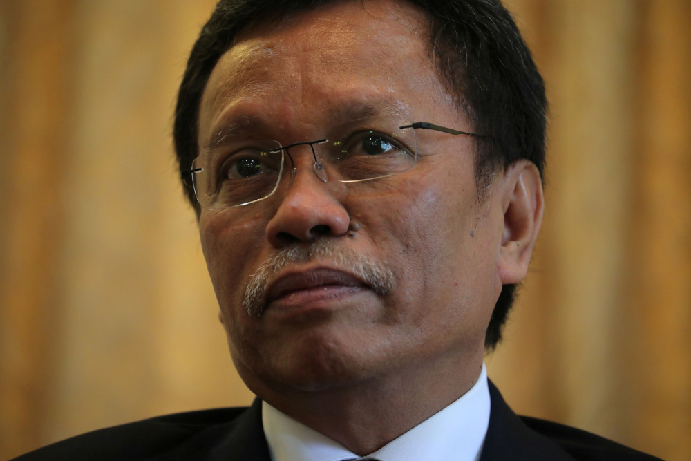 Datuk Seri Mohd Shafie Apdal speaks during a joint interview in Kuala Lumpur, Malaysia July 14, 2020. u00e2u20acu201d Reuters pic 