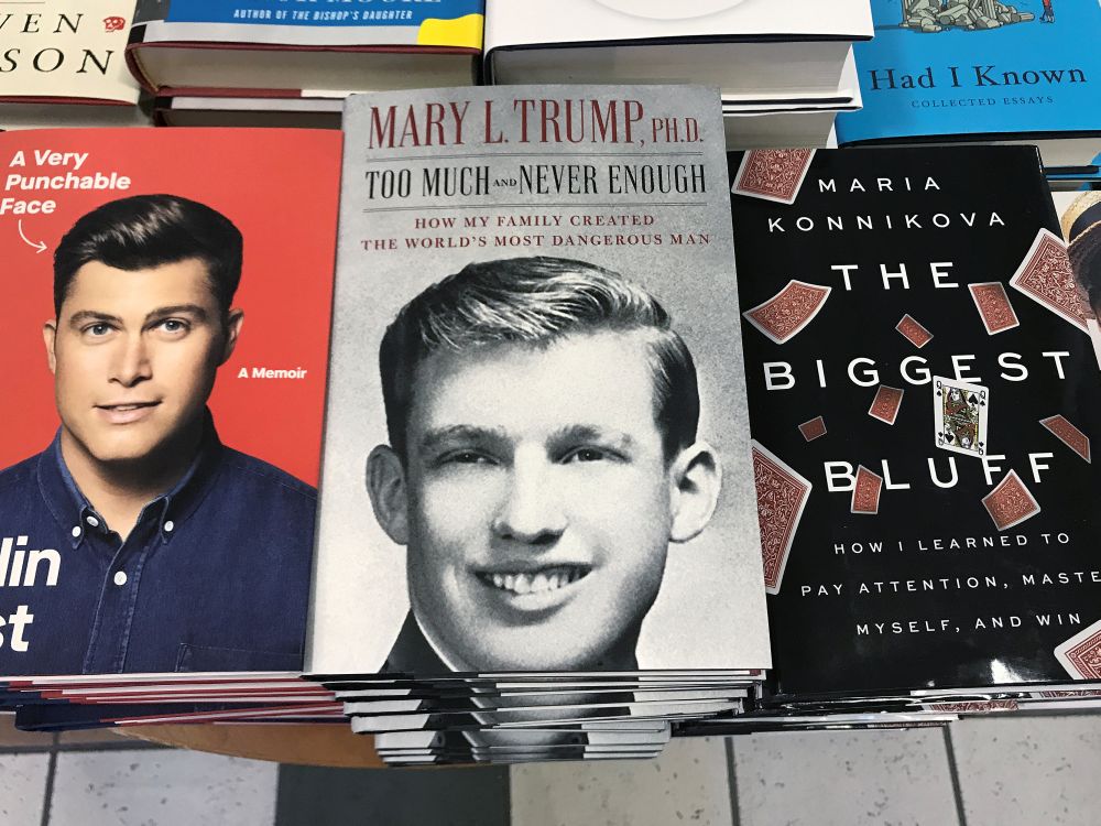 The book u00e2u20acu02dcToo Much and Never Enoughu00e2u20acu2122 by Mary Trump is pictured in a bookstore in the Manhattan borough of New York City July 14, 2020. u00e2u20acu201d Reuters picn