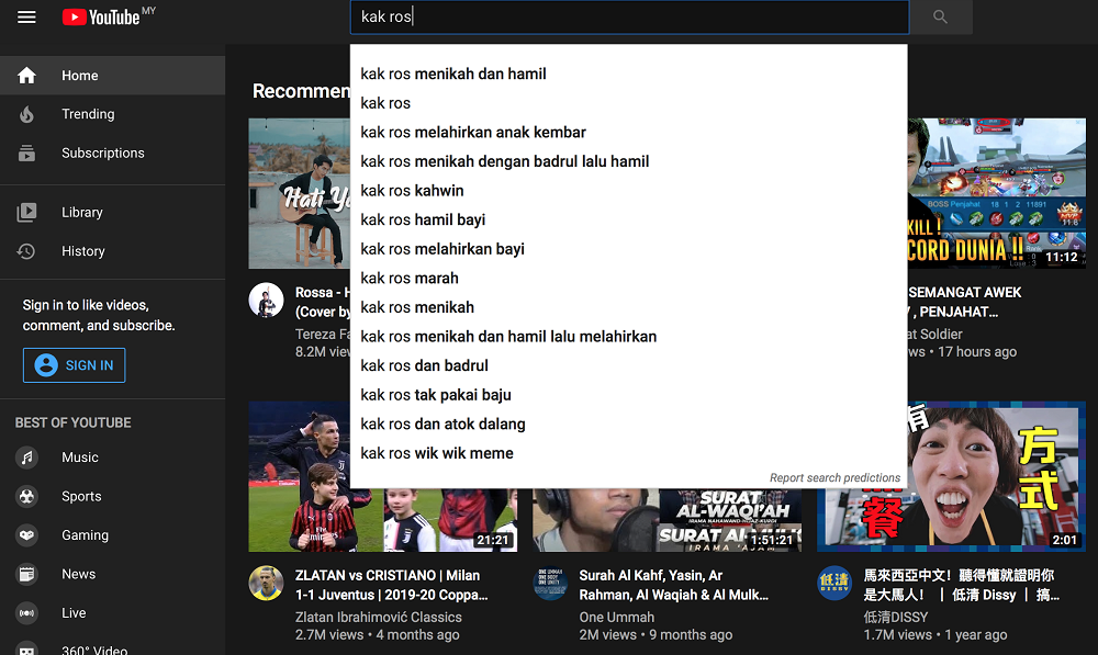 Some videos of Kak Ros with a baby bump have managed to rake in millions of views on YouTube.  — Screengrab via YouTube