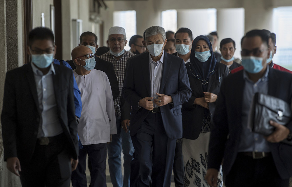 Datuk Seri Ahmad Zahid Hamidi at the Kuala Lumpur High Court July 3, 2020. u00e2u20acu201d Bernama pic 