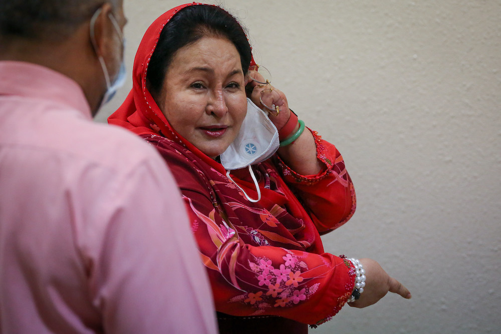 Datin Seri Rosmah Mansor arrives at the Kuala Lumpur High Court Complex, August 4, 2020. — Picture by Yusof Mat Isa