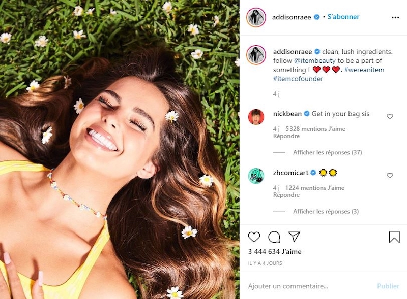 Addison Rae is hitting the beauty world with a new line of cosmetics. u00e2u20acu201d Picture courtesy of Addison Rae/Instagram 2020