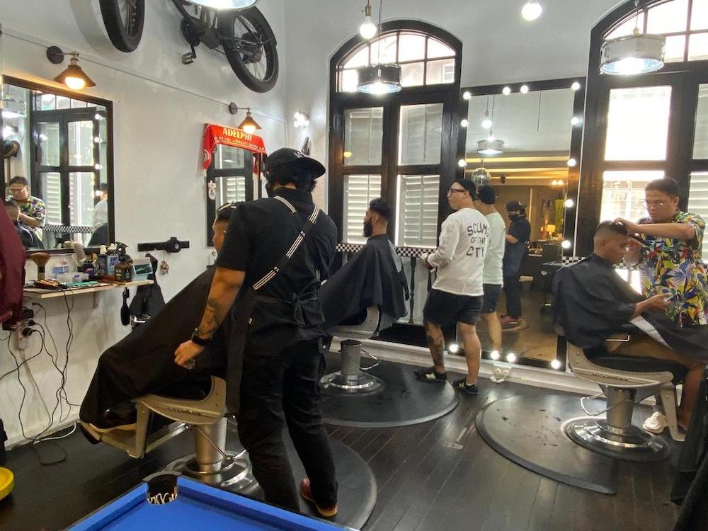 Business at Rothsman Hunter's barbershop in Haji Lane has been brisk since it opened on August 1, 2020. u00e2u20acu201d Natasha Meah/TODAY pic