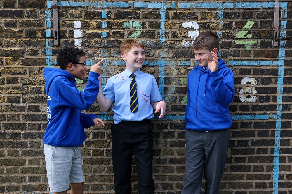 Year six children Kian, Harry and Antonios at St John's Primary School in Fulham on their final day of the school year before moving on to secondary school, amid the spread of the coronavirus disease (COVID-19) in London July 16, 2020. u00e2u20acu201d Reuters pic