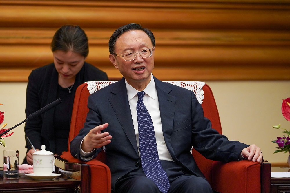 China's top diplomat, Yang Jiechi, a member of the Politburo of the Communist party of China, is pictured during a meeting in Beijing September 12, 2019. u00e2u20acu201d Reuters pic