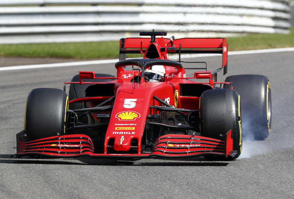 Ferrariu00e2u20acu2122s Sebastian Vettel in action during practice Pool at the Belgian Grand Prix at Spa-Francorchamps, Spa, Belgium, August 29, 2020. u00e2u20acu201d Reuters pic