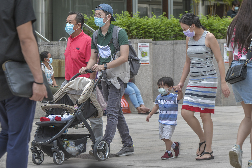 Pedestrians wearing face masks at a public area in Kuala Lumpur August 1, 2020. u00e2u20acu201d Picture by Shafwan Zaidon 