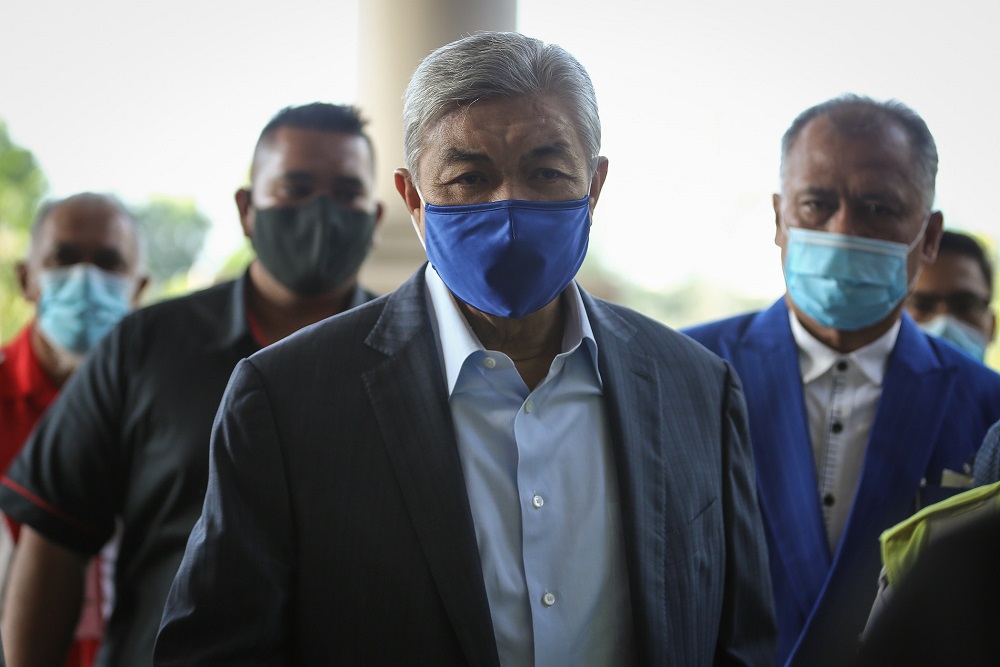 Datuk Seri Ahmad Zahid Hamidi arrives at the Kuala Lumpur High Court Complex August 10, 2020. u00e2u20acu201d Picture by Yusof Mat Isa