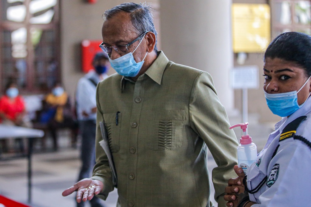 Former auditor-general Tan Sri Ambrin Buang is pictured at the Kuala Lumpur High Court August 10, 2020. u00e2u20acu201d Picture by Hari Anggara