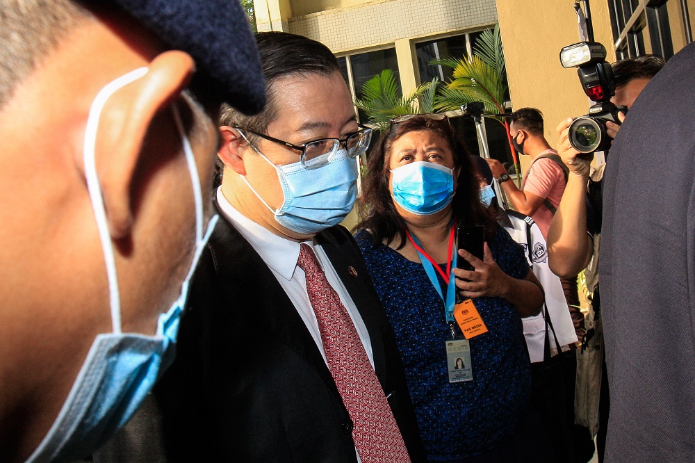 Lim Guan Eng arrives at the Butterworth courthouse August 10, 2020. u00e2u20acu201d Picture by Sayuti Zainudin
