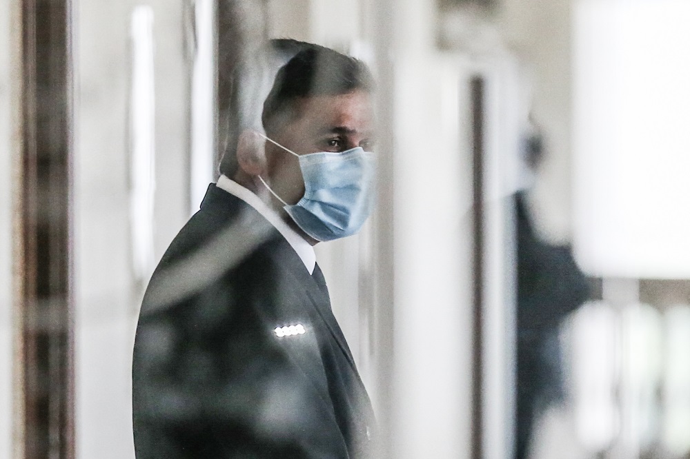 Witness Premshangar Venugopal is pictured at the Kuala Lumpur High Court August 11, 2020. — Picture by Firdaus Latif