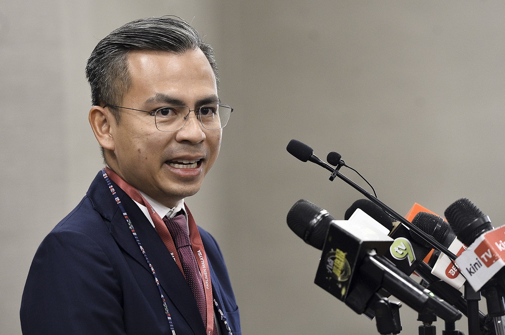 Lembah Pantai MP Fahmi Fadzil speaks during a press conference at Parliament in Kuala Lumpur August 11,2020. u00e2u20acu201d Picture by Miera Zulyana