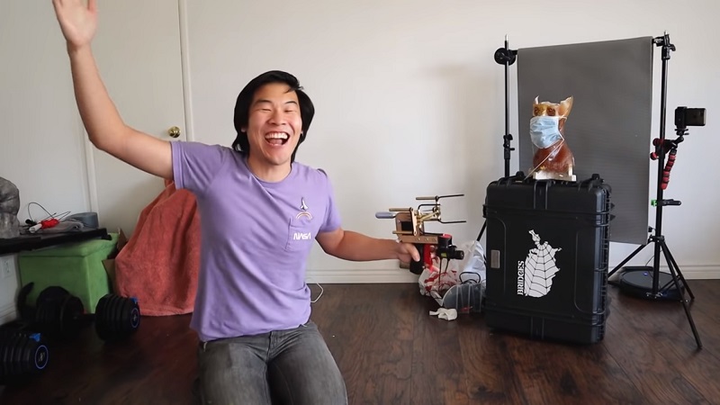 Allen Pan is using his countryu00e2u20acu2122s second amendment to solve a public safety problem amid the Covid-19 pandemic. u00e2u20acu201d Screen capture via YouTube/Allen Pan