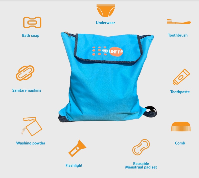 The Dignity Kit comprises basic sanitary needs and  an information booklet for women and young girls of reproductive age.  u00e2u20acu201d Picture courtesy of United Nations Population Fund Malaysia