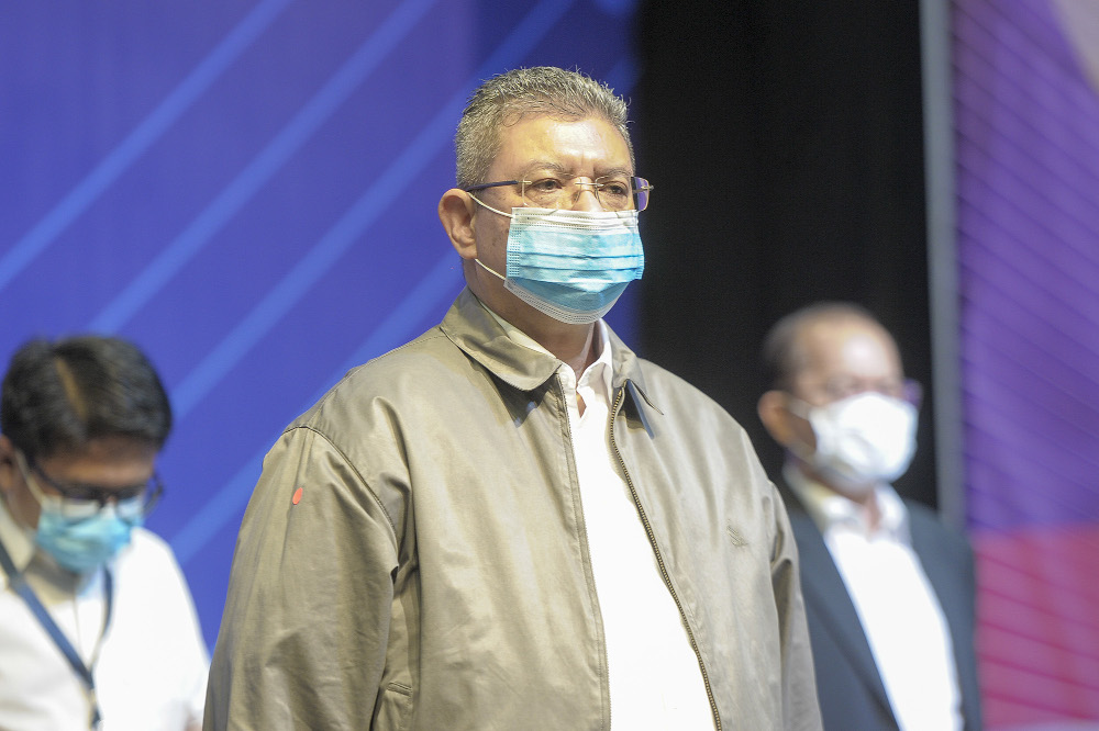 Datuk Seri Saifuddin Abdullah is seen during the National Congress: Unite For Malaysia event at Malaysia International Trade & Exhibition Centre (MITEC) in Kuala Lumpur, August 22, 2020. u00e2u20acu201d Picture by Shafwan Zaidon