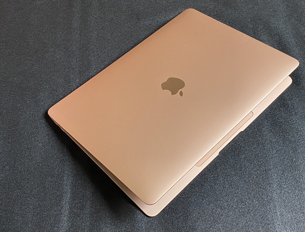 The MacBook Air's chassis is made from 100 per cent recycled aluminium and is particularly fetching in gold. u00e2u20acu201d Picture by Erna Mahyuni