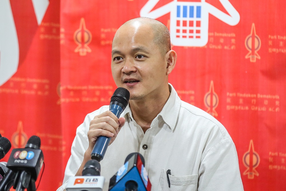 Bangi MP Ong Kian Ming speaks during a press conference in Kuala Lumpur August 28, 2020. u00e2u20acu201d Picture by Firdaus Latif
