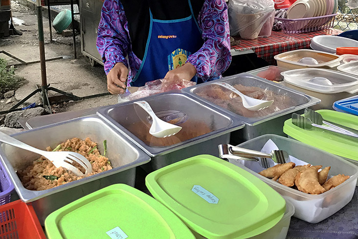 The best stalls have a wide variety of 'lauk-pauk' to choose from