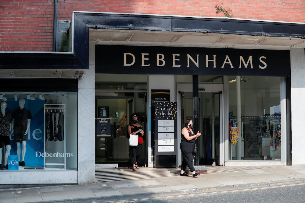 A Debenhams store is pictured, following the outbreak of the coronavirus disease in Harrogate, Britain August 11, 2020. u00e2u20acu201dReuters picnnn