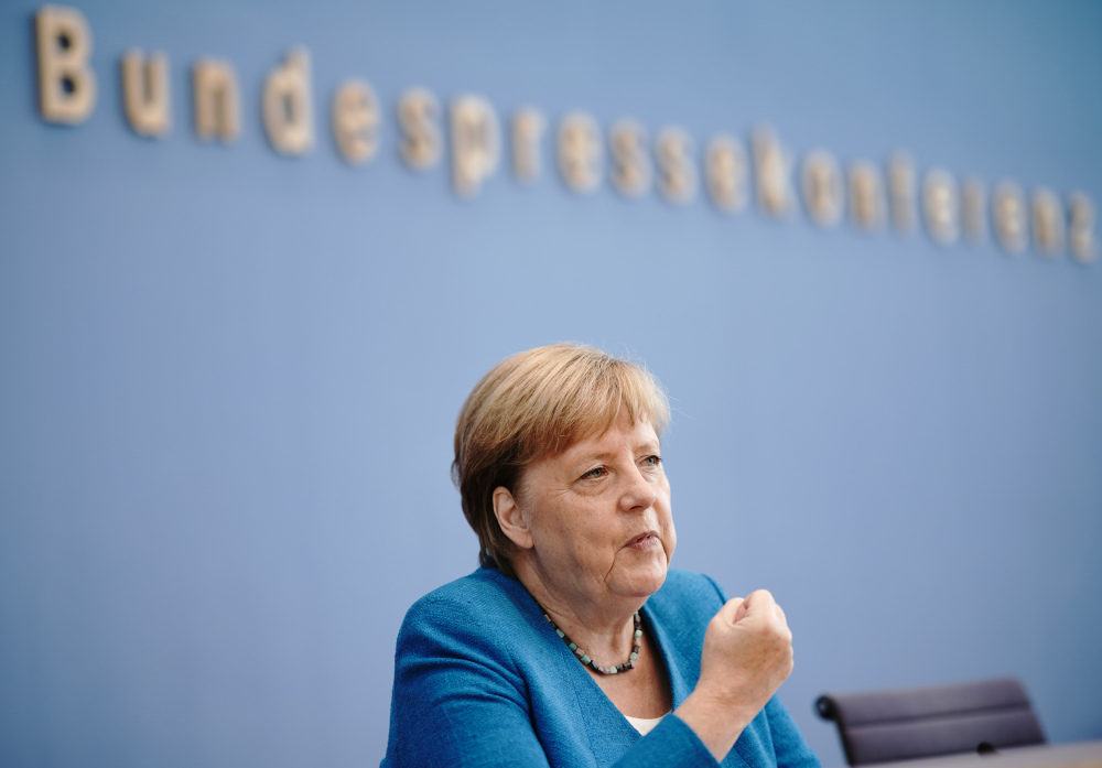 German Chancellor Angela Merkel speaks during her annual summer press conference August 28, 2020 in Berlin. u00e2u20acu201d AFP pic 