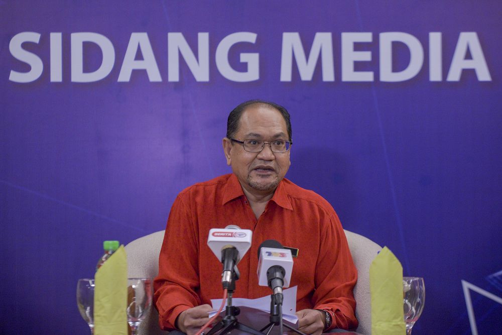 Ministry of Domestic Trade And Consumer Affairs chief secretary Datuk Seri Hasnol Zam Zam Ahmad addresses the media during a press conference in Putrajaya August 13, 2020. u00e2u20acu201d Picture by Shafwan Zaidon