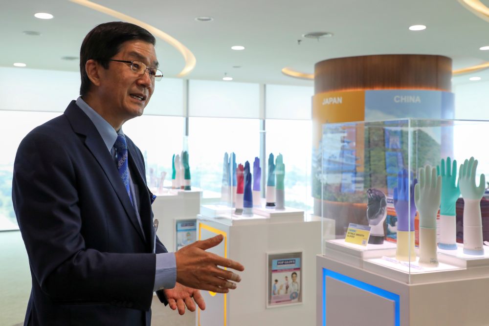 Top Glove Managing Director Lee Kim Meow speaks during an interview with Reuters, at Top Glove headquarters in Shah Alam August 11, 2020. u00e2u20acu201d Reuters pic