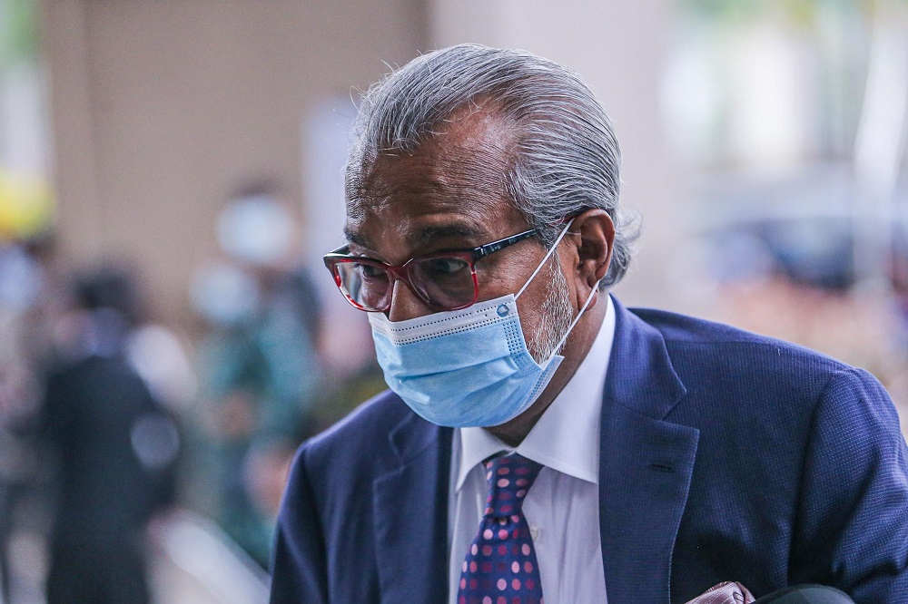 Lawyer Tan Sri Muhammad Shafee Abdullah is pictured at Kuala Lumpur High Court August 12, 2020. u00e2u20acu2022 Picture by Hari Anggara