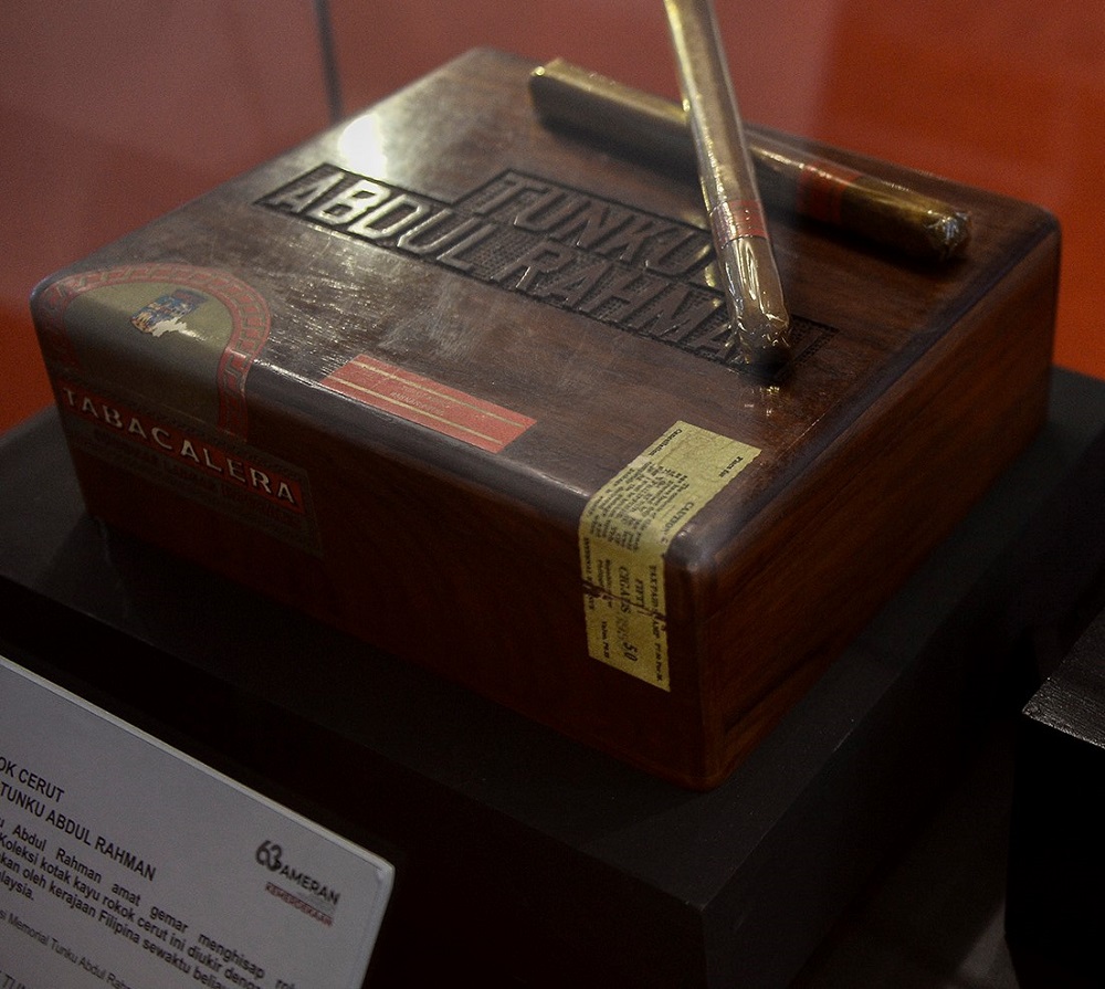 Tunku's unique cigar box with his name inscribed on it is a sight that should not be missed by history buffs. 