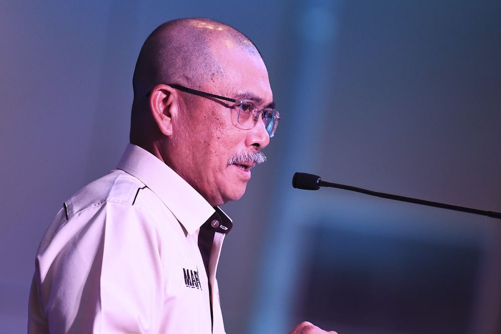 Agriculture and Food Industry Minister Datuk Seri Dr Ronald Kiandee delivers a speech during the soft launch of the Malaysian Agriculture and Horticulture Agrotourism Show in Serdang August 26,2020. u00e2u20acu201d Picture by Miera Zulyana
