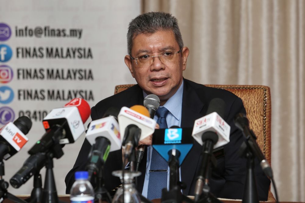 Communications and Multimedia Minister Datuk Saifuddin Abdullah speaks during a press conference at the Putra World Trade Centre in Kuala Lumpur August 26, 2020. u00e2u20acu201d Picture by Choo Choy May