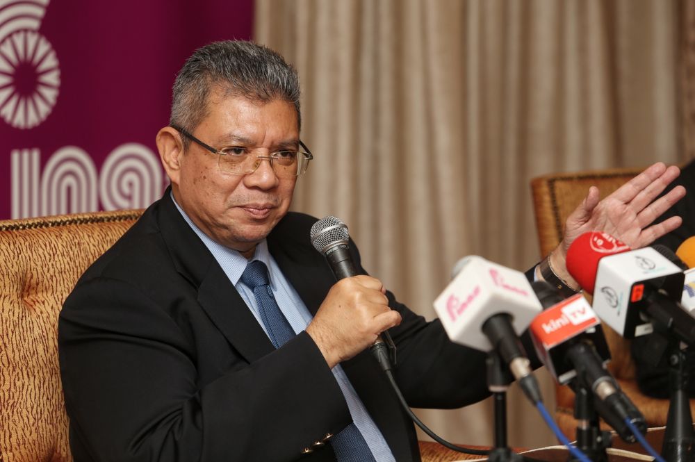 Communications and Multimedia Minister Datuk Saifuddin Abdullah speaks during a press conference at the Putra World Trade Centre in Kuala Lumpur August 26, 2020. u00e2u20acu201d Picture by Choo Choy May