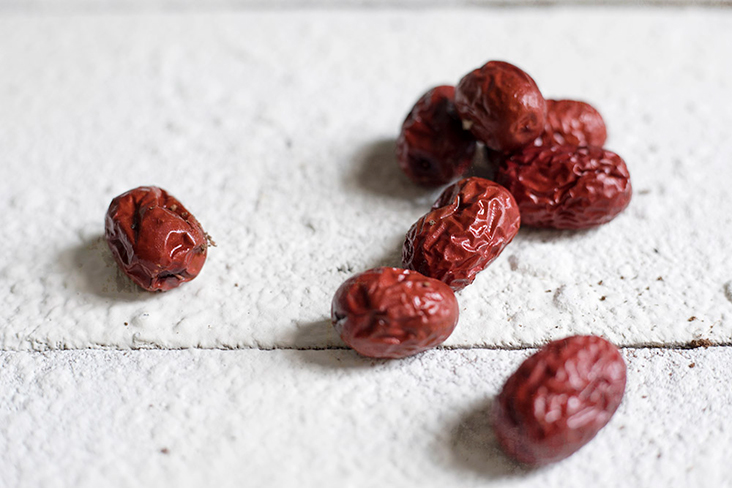 'Hong zhou' (red dates) add a delicate sweetness to the soup.